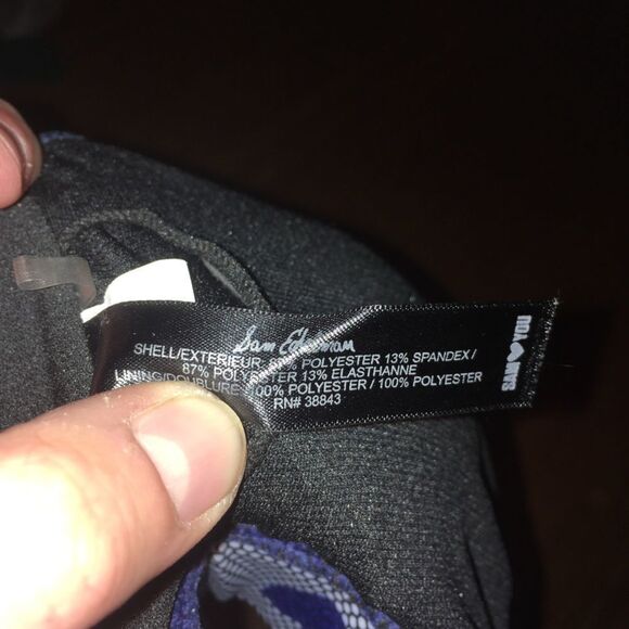 Sam Edelman blue camo strappy low impact sports bra - Picture 4 of 4